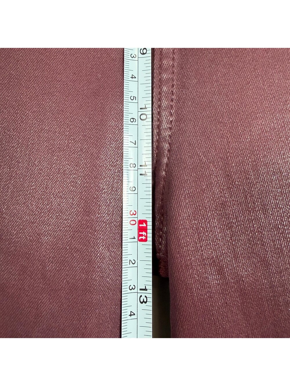 7 For All Mankind Burgundy Ultra High Rise Skinny Boot Jeans 26 Flare NWT - Picture 4 of 9